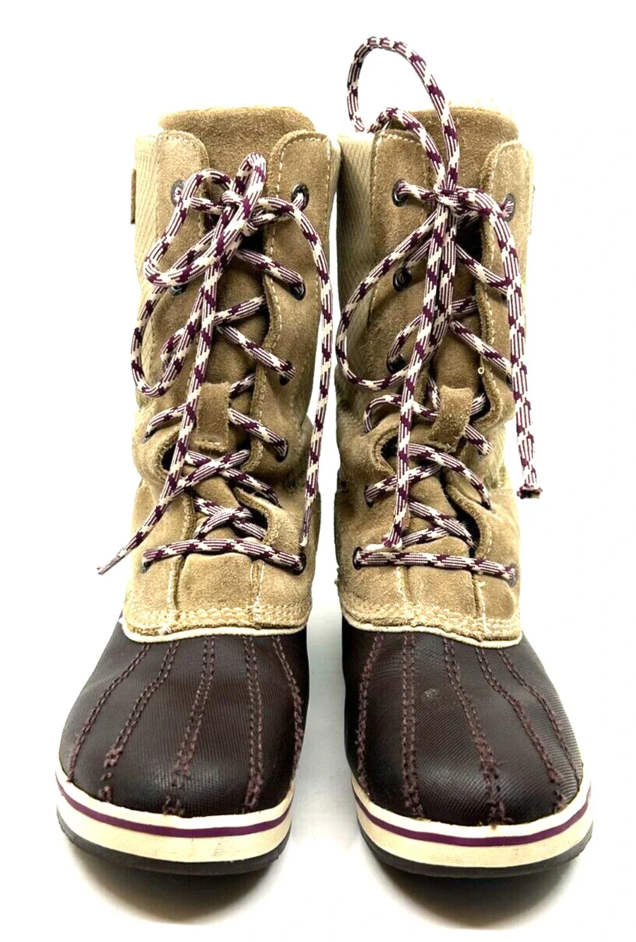 LL Bean Kids TEK 2.5 Prima Loft Snow Boots Size 5 Tan/Brown Waterproof